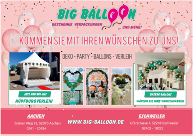 BIG BALLOON - Geschenke, Ballons und Cocktailbus